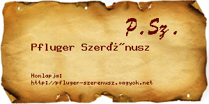 Pfluger Szerénusz névjegykártya